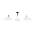 Duo 3-Light Semi Flush in Aged Old Bronze by Kelly Behun 72L x 72W x 17.5H
