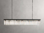 Leymont Art Deco Crystal Rectangular Chandelier
