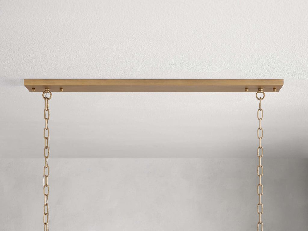Leymont Art Deco Crystal Rectangular Chandelier
