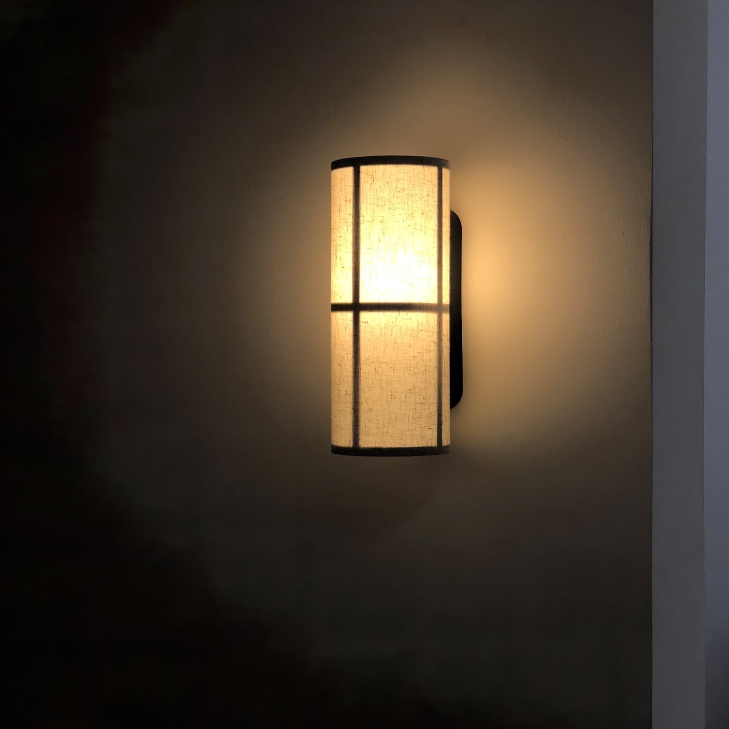LinenGlow Cylinder Wall Lamp