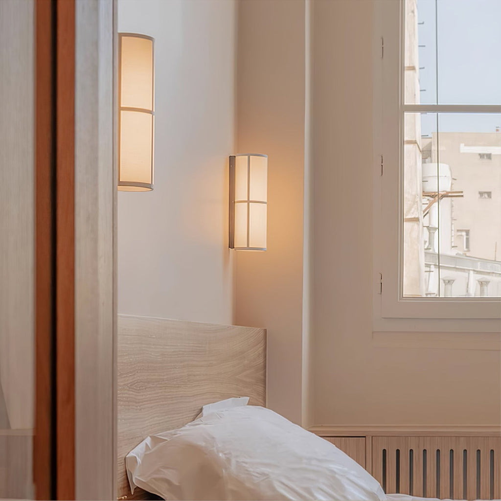 LinenGlow Cylinder Wall Lamp