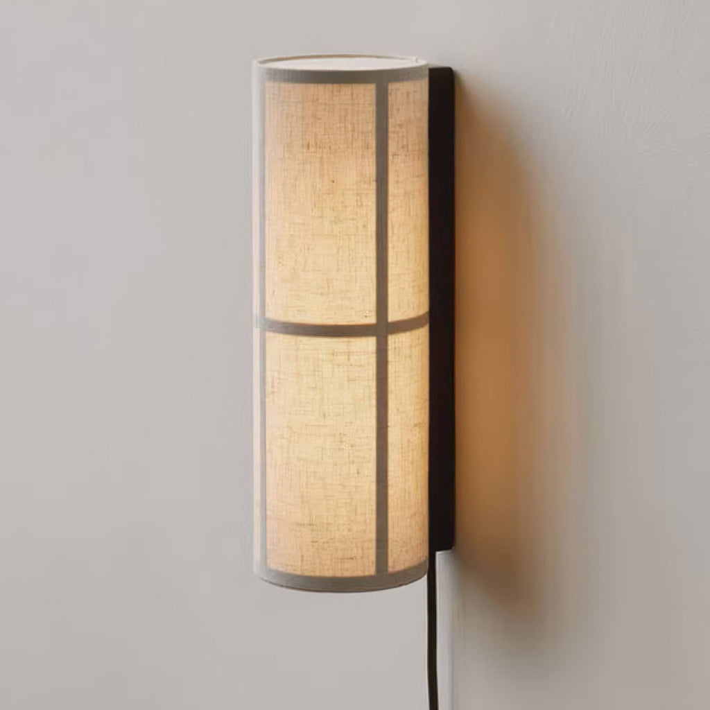 LinenGlow Cylinder Wall Lamp