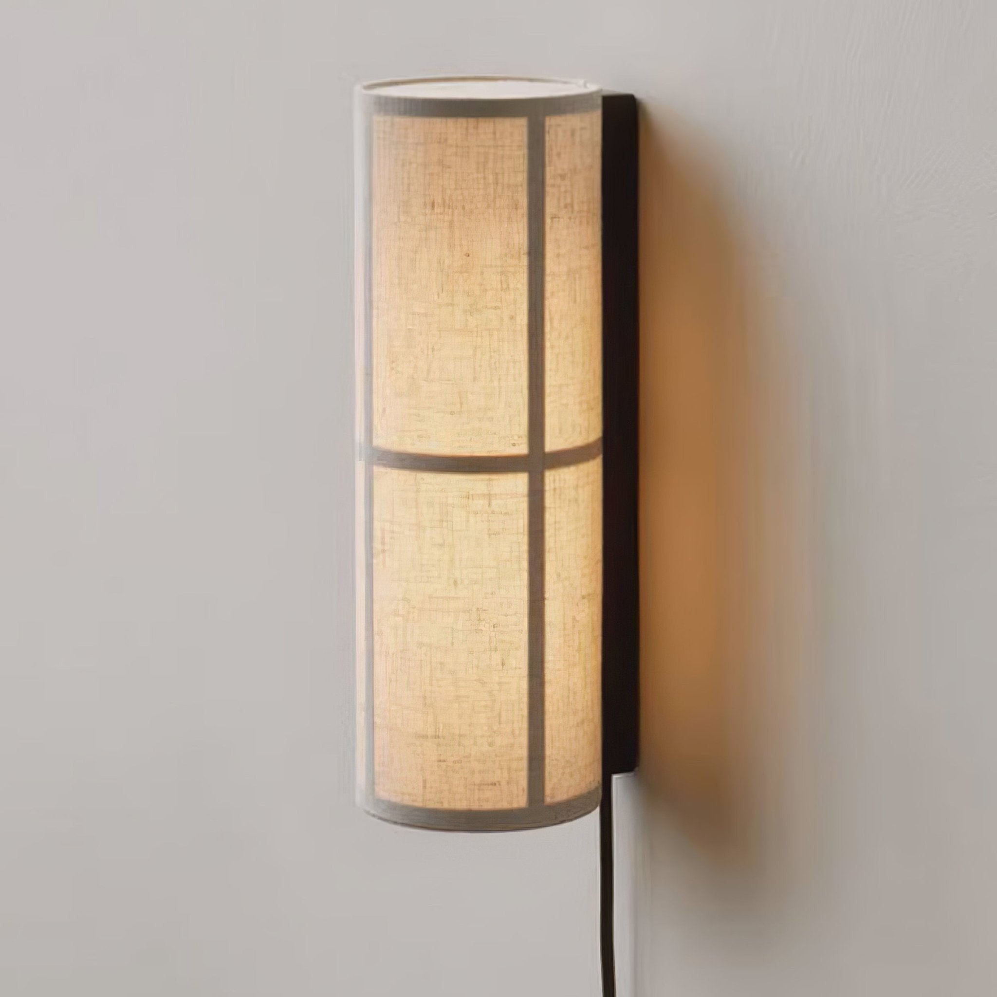 LinenGlow Cylinder Wall Lamp