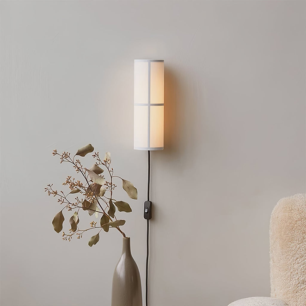 LinenGlow Cylinder Wall Lamp