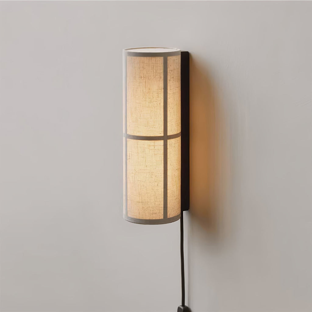 LinenGlow Cylinder Wall Lamp
