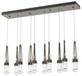 Link 44.5" Rectangular Bronze Long Pendant with Clear Glass
