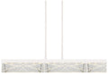 Lucus LED 3CCT 43" Thick Engraved Crystals Matte White Linear Pendant