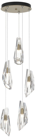 Luma 14.5" Wide 5-Light Soft Gold Crystal Long Pendant