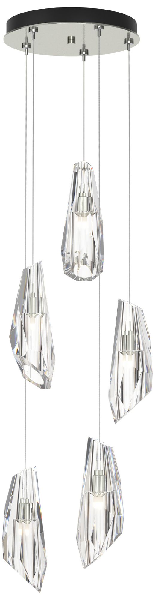 Luma 14.5" Wide 5-Light Sterling Crystal Long Pendant