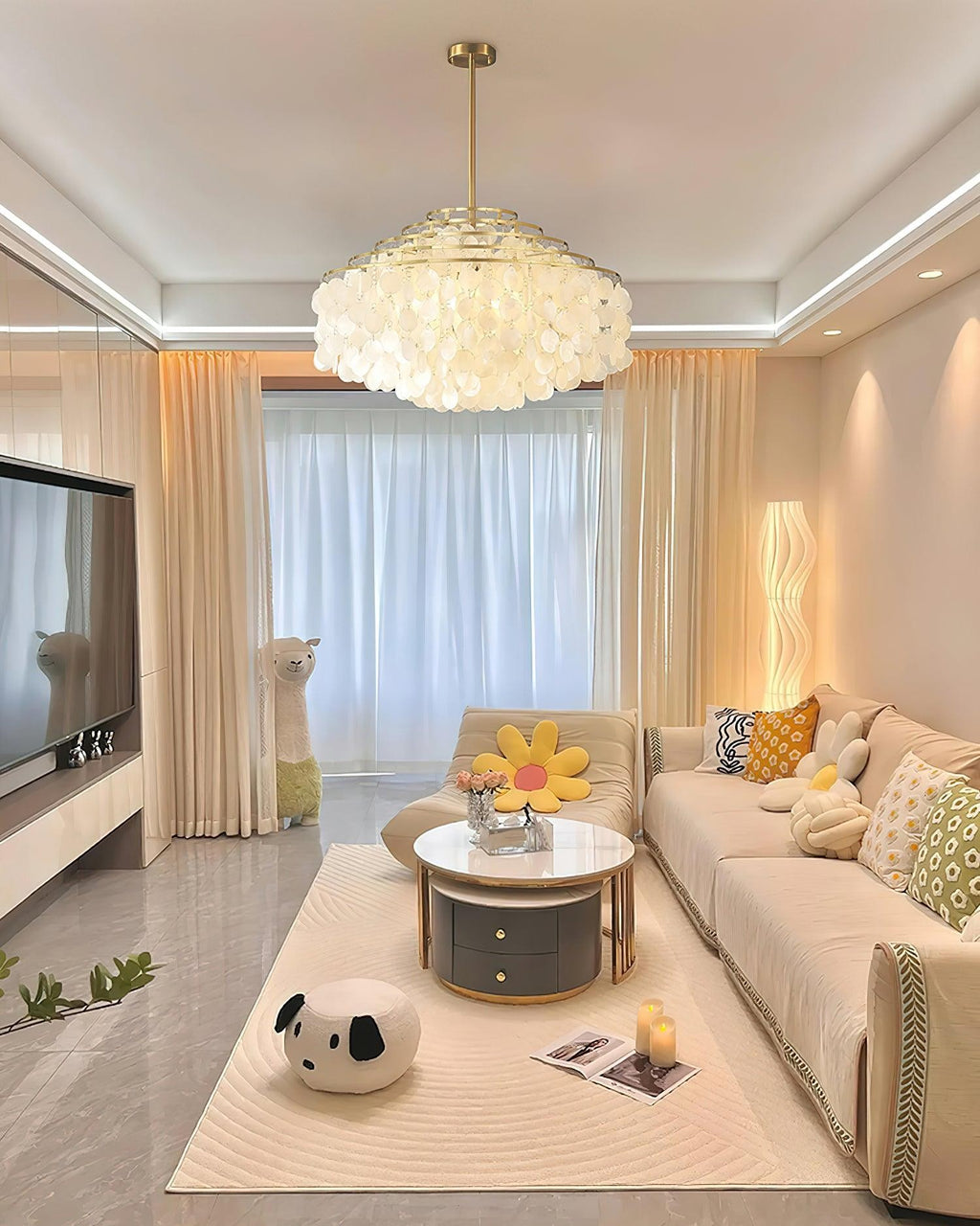 Lumare Shell Cascade Chandelier