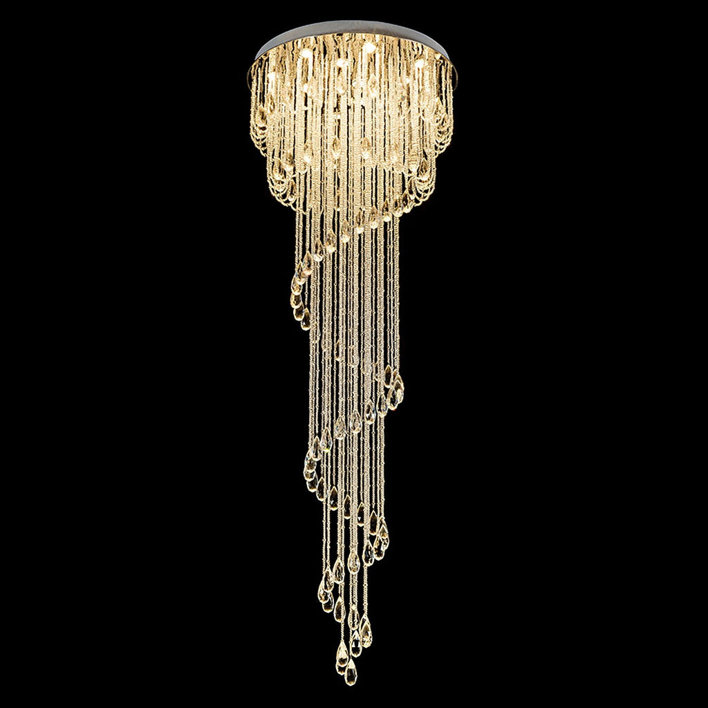 Luminara Spiral Crystal Chandelier