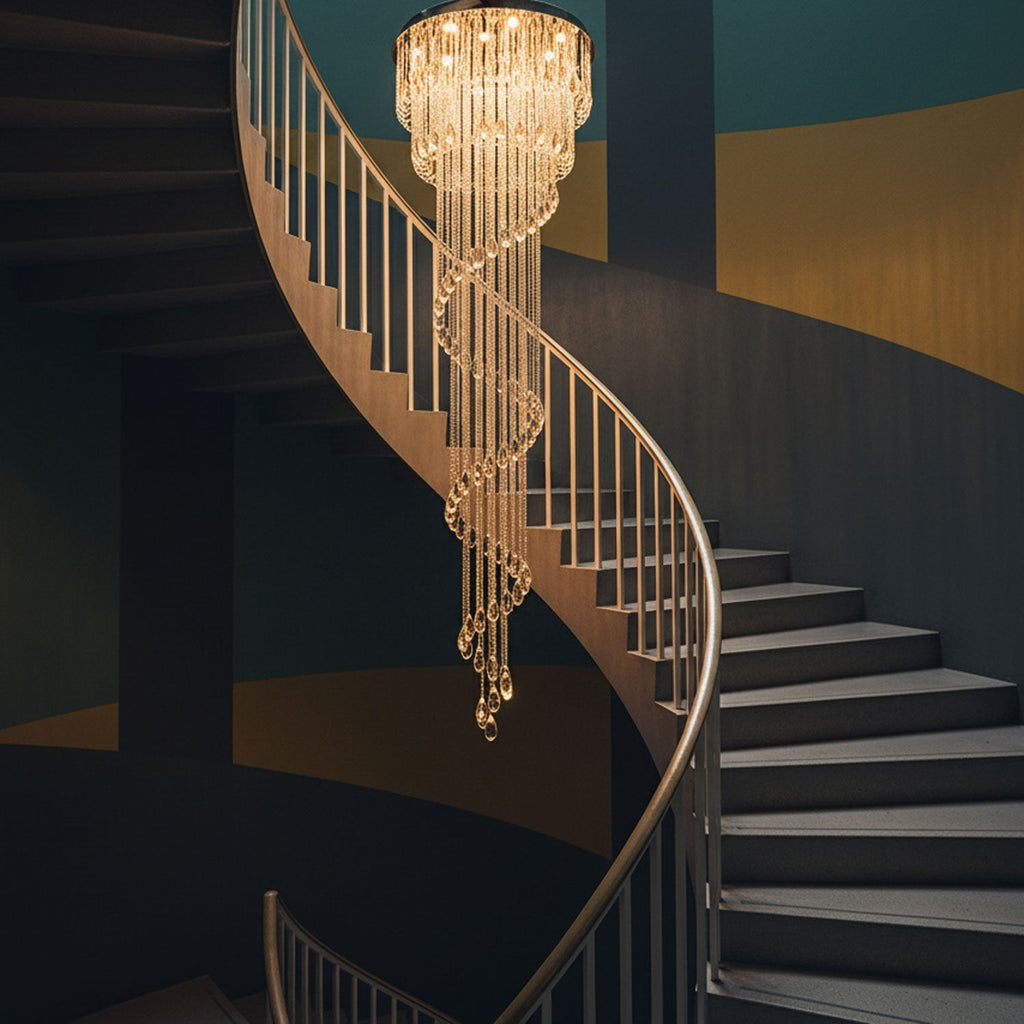Luminara Spiral Crystal Chandelier