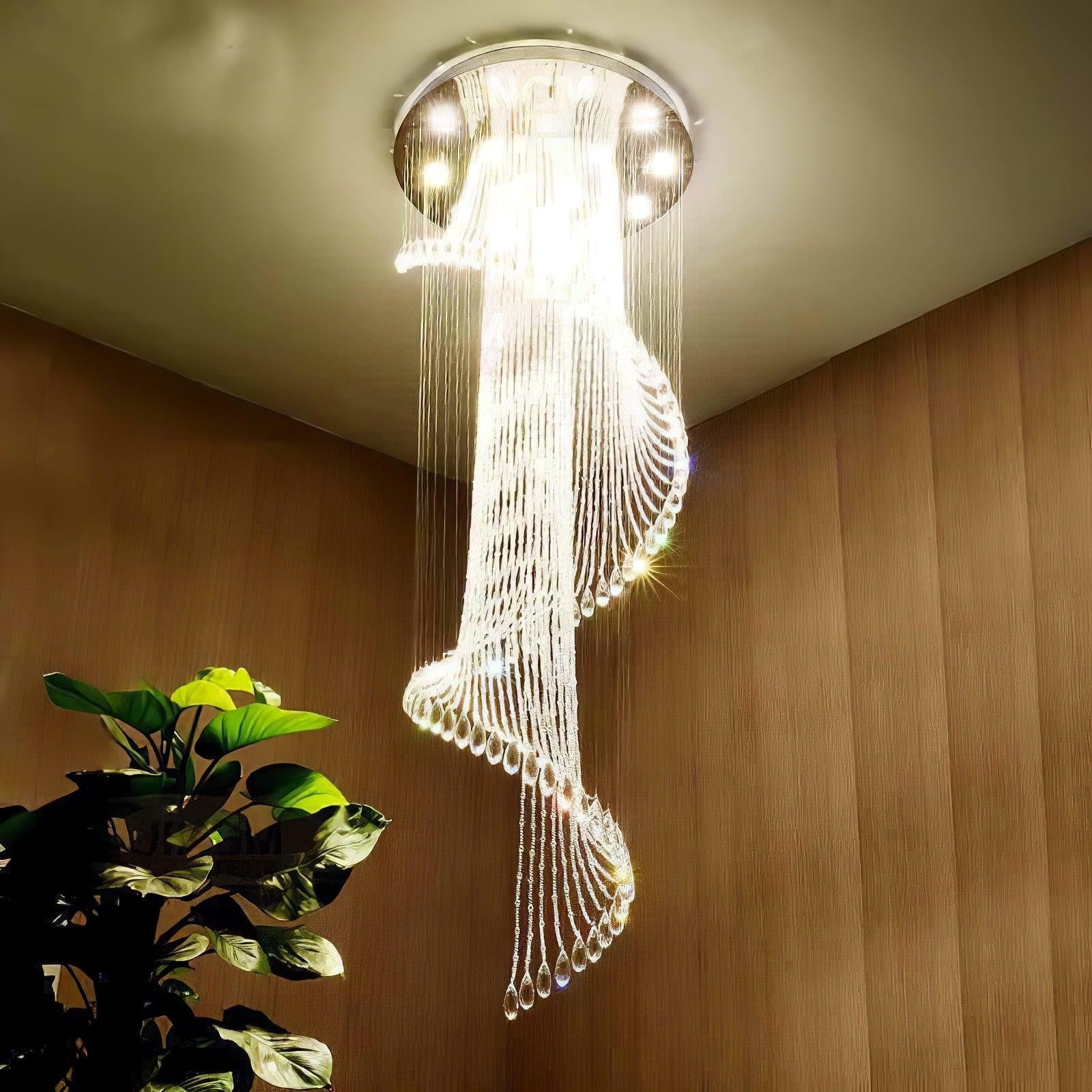 Luminara Spiral Crystal Chandelier