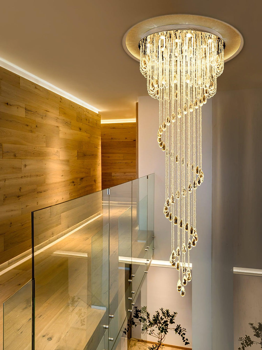 Luminara Spiral Crystal Chandelier