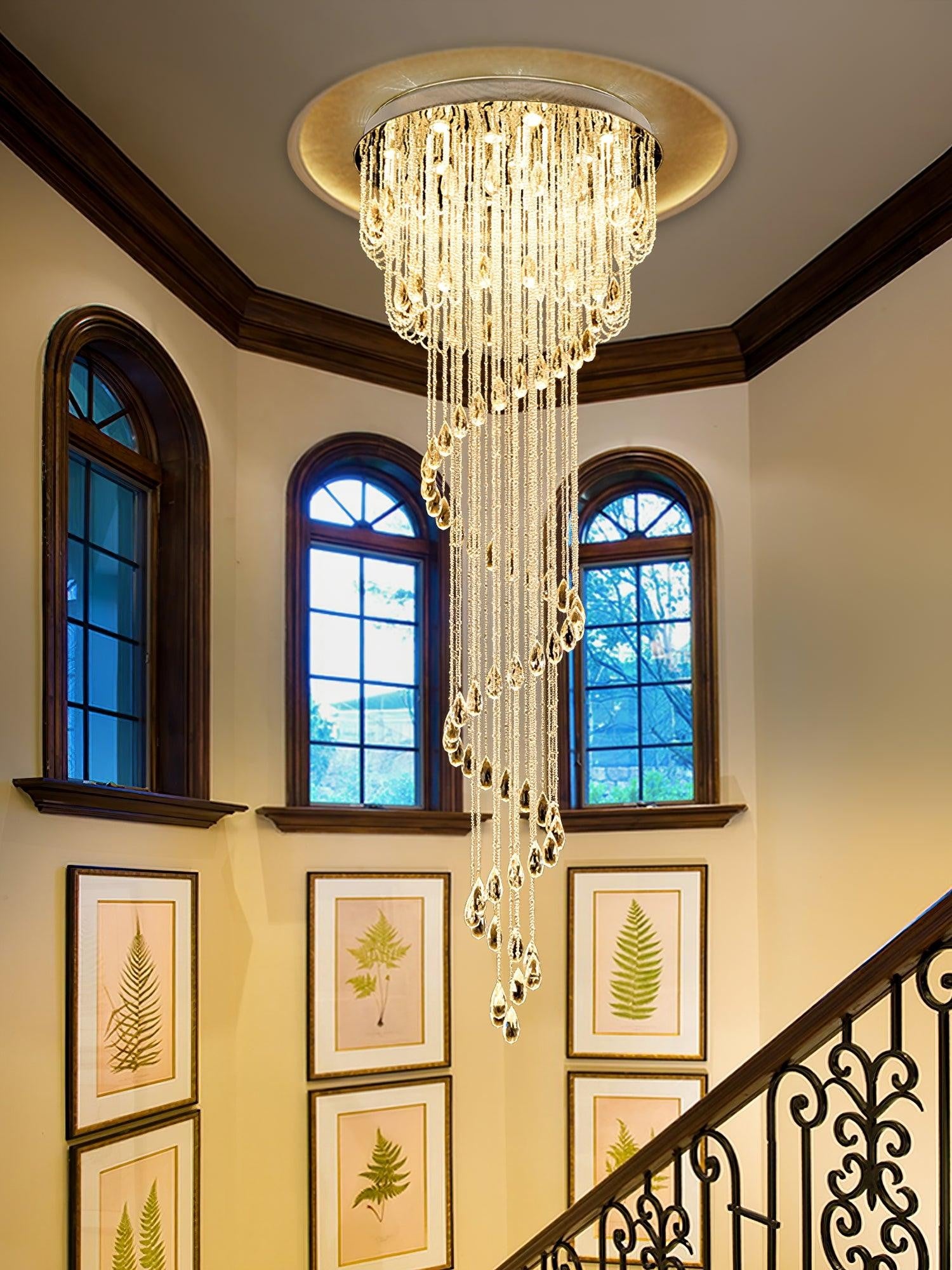 Luminara Spiral Crystal Chandelier