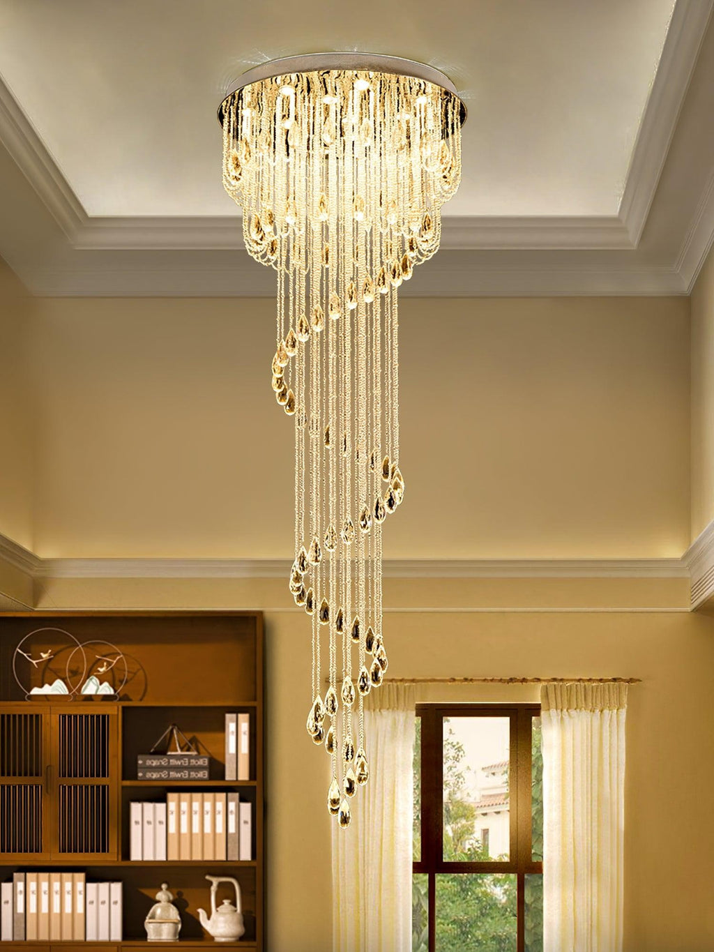 Luminara Spiral Crystal Chandelier