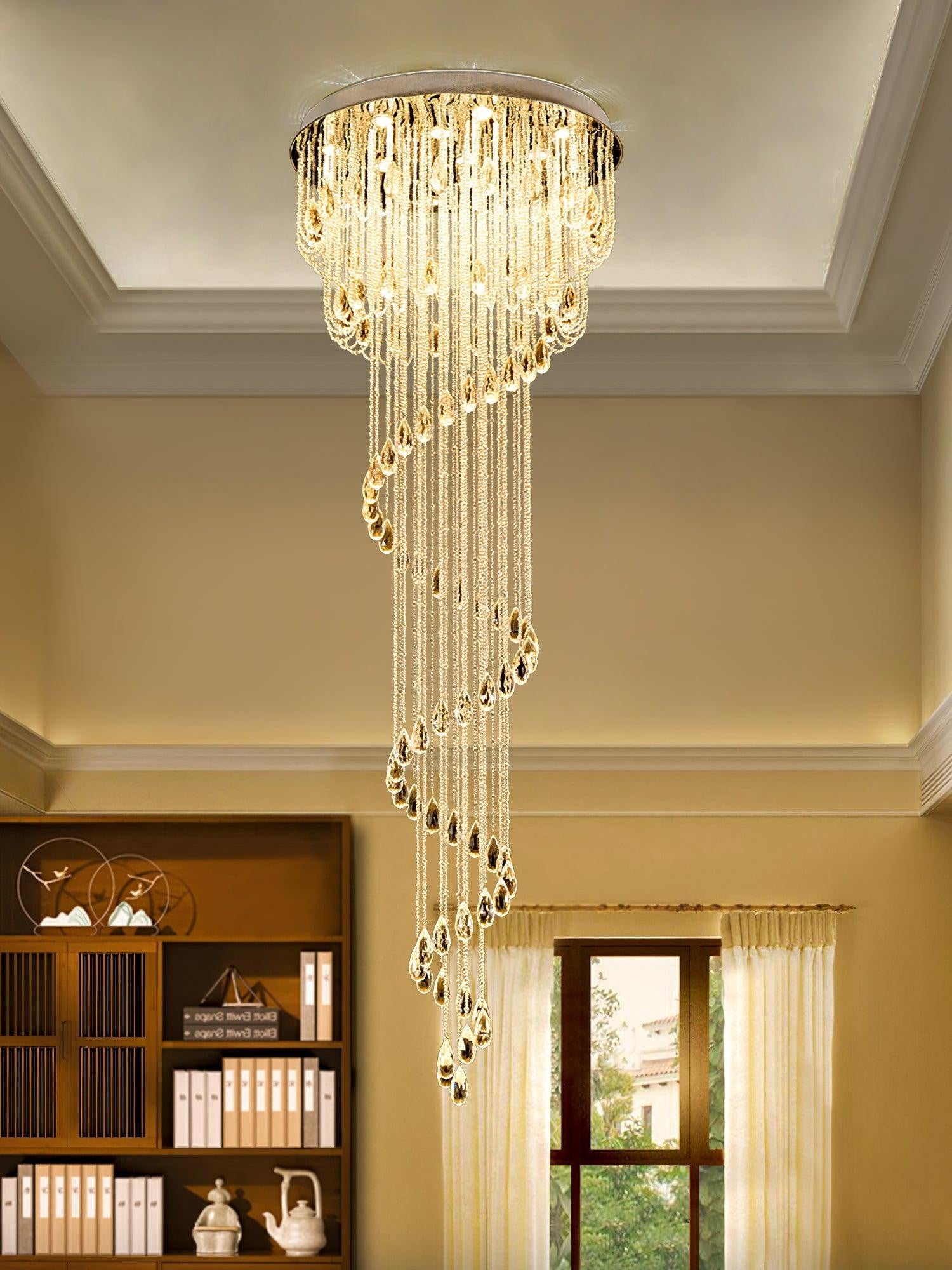 Luminara Spiral Crystal Chandelier