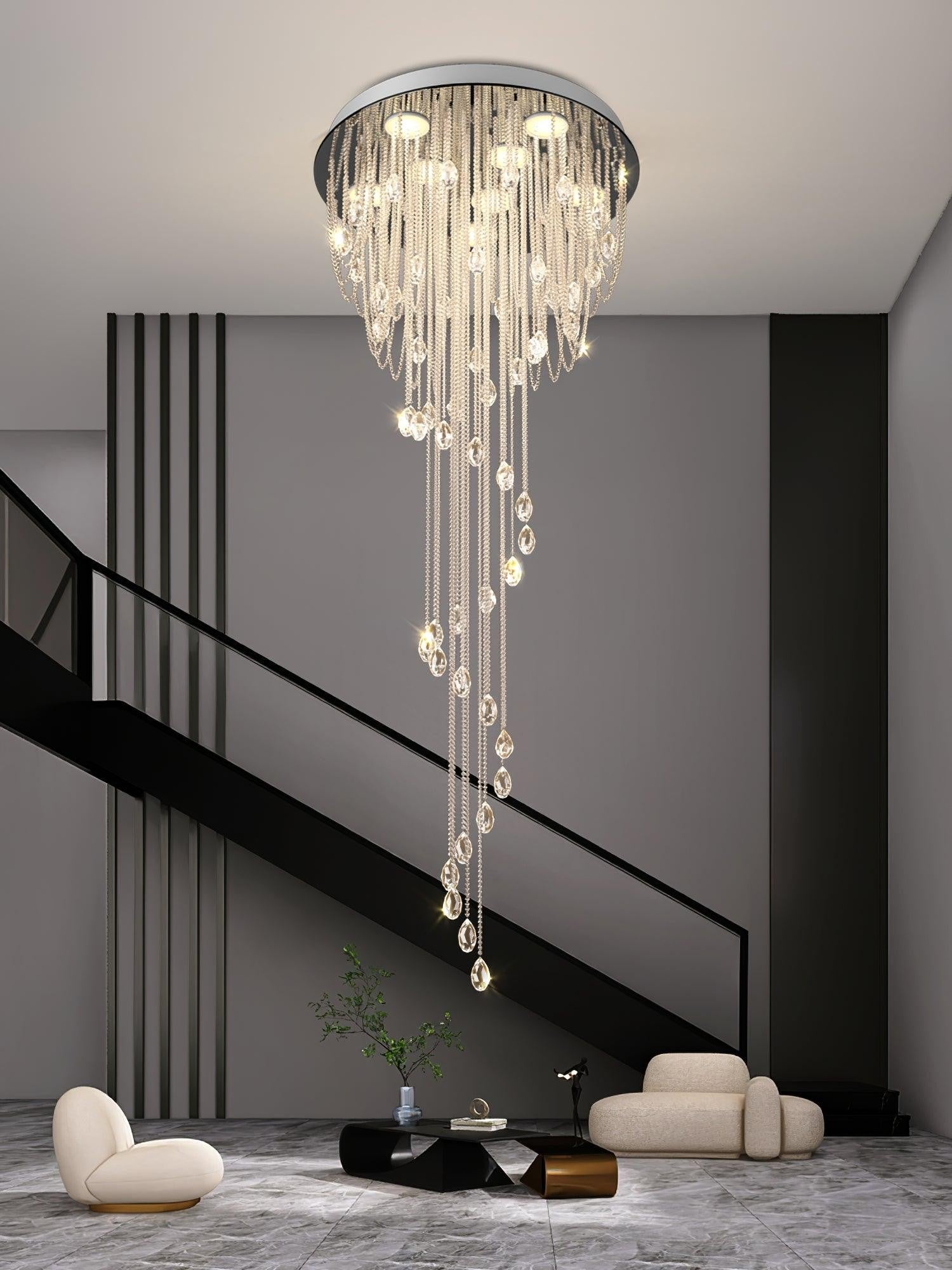 Luminara Spiral Crystal Chandelier