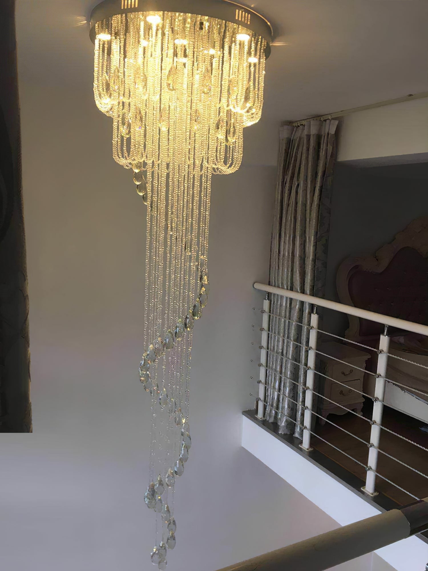 Luminara Spiral Crystal Chandelier