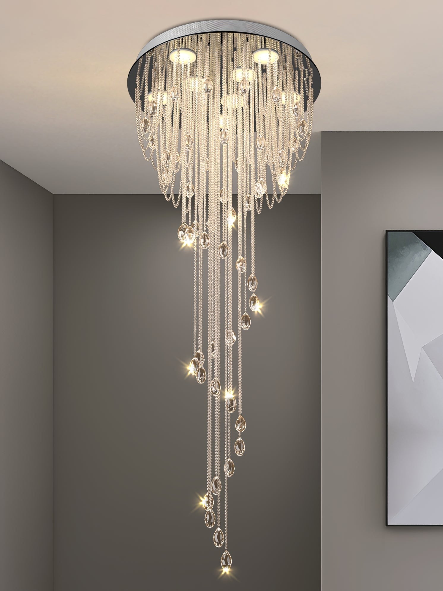 Luminara Spiral Crystal Chandelier