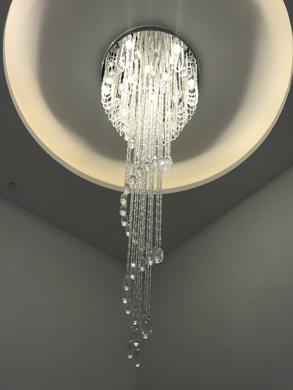 Luminara Spiral Crystal Chandelier