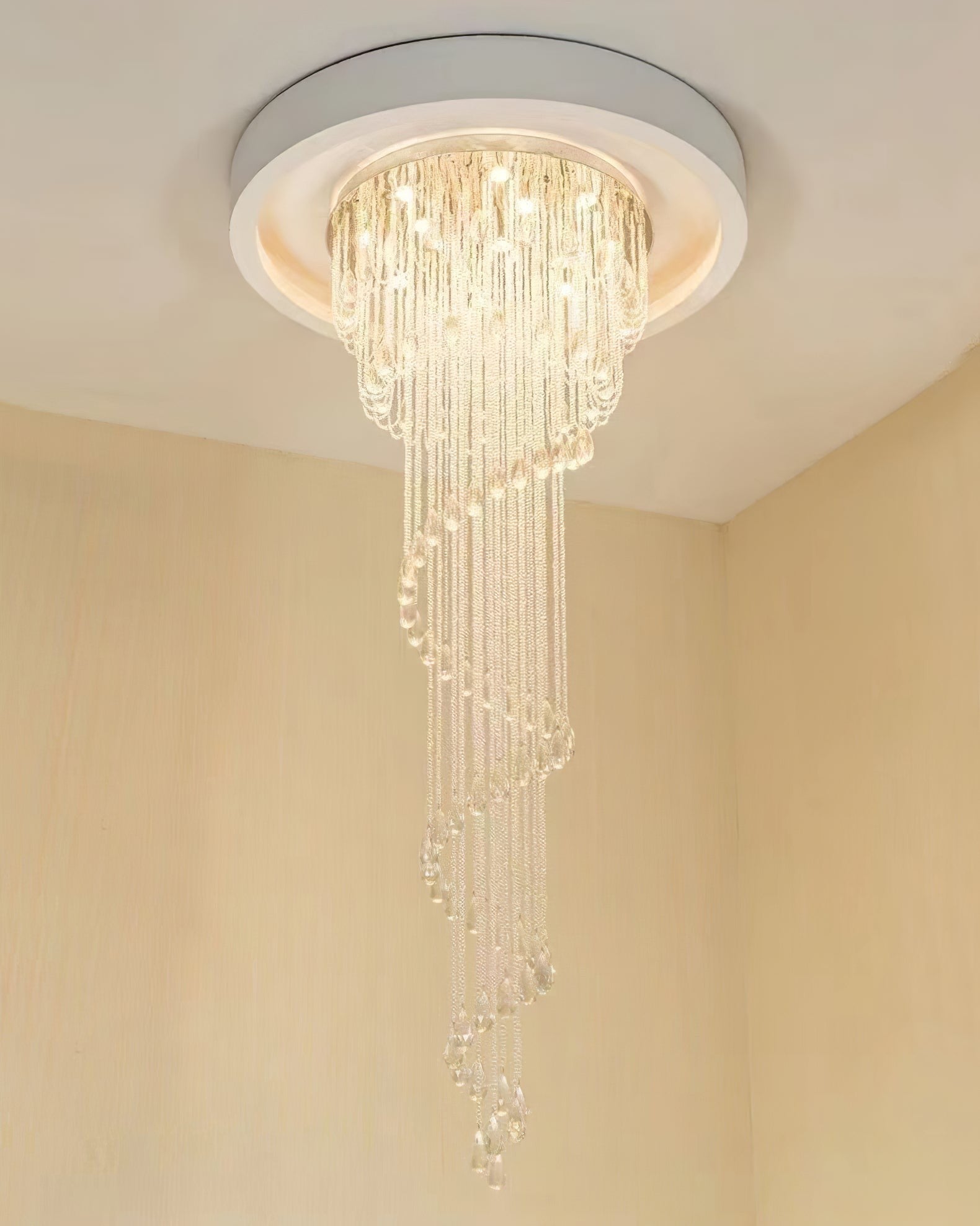 Luminara Spiral Crystal Chandelier