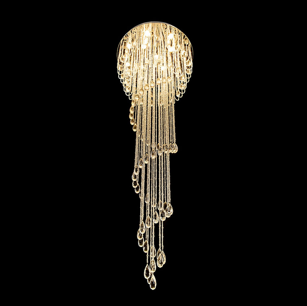 Luminara Spiral Crystal Chandelier
