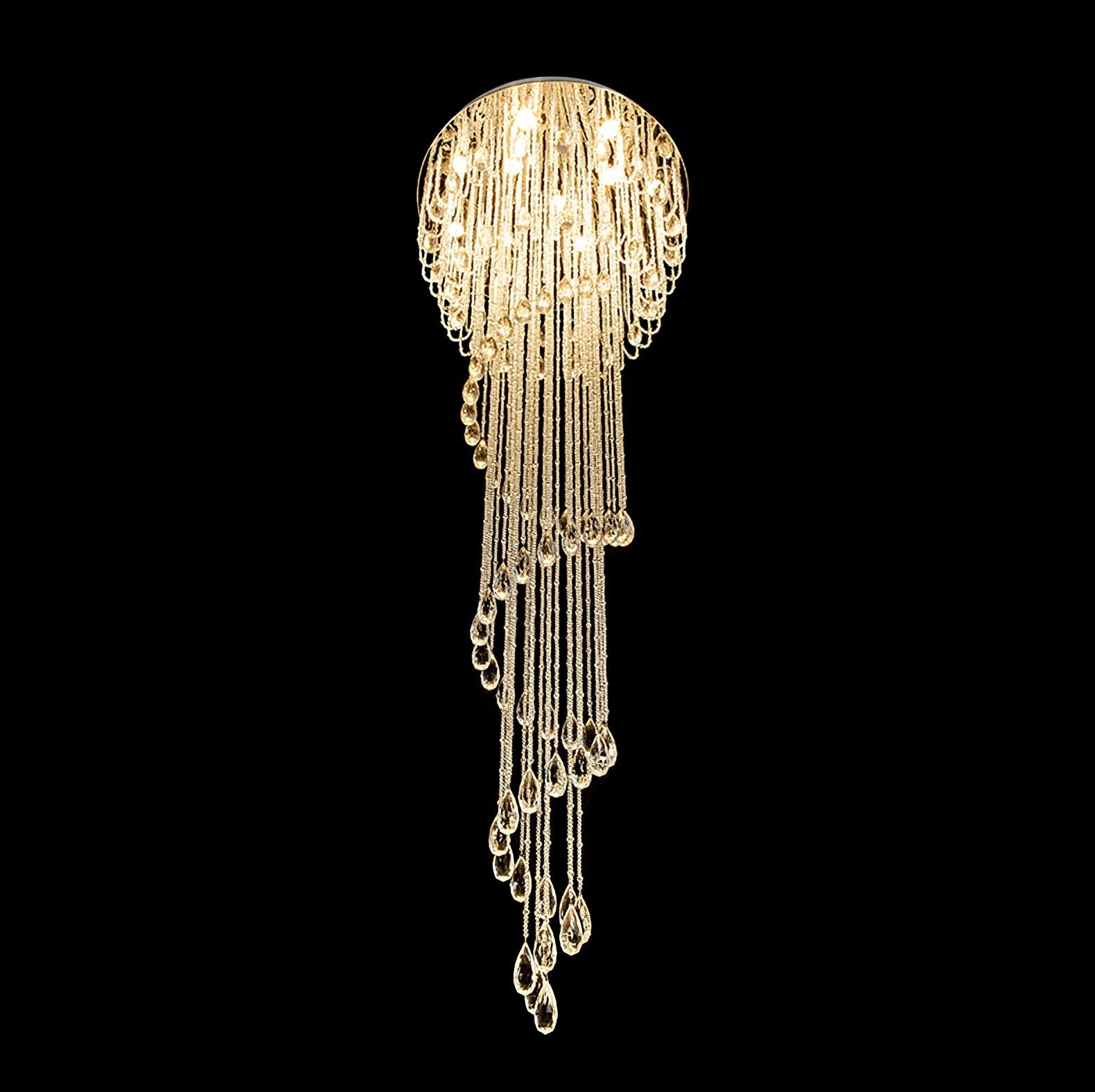 Luminara Spiral Crystal Chandelier