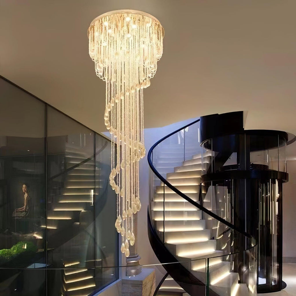 Luminara Spiral Crystal Chandelier