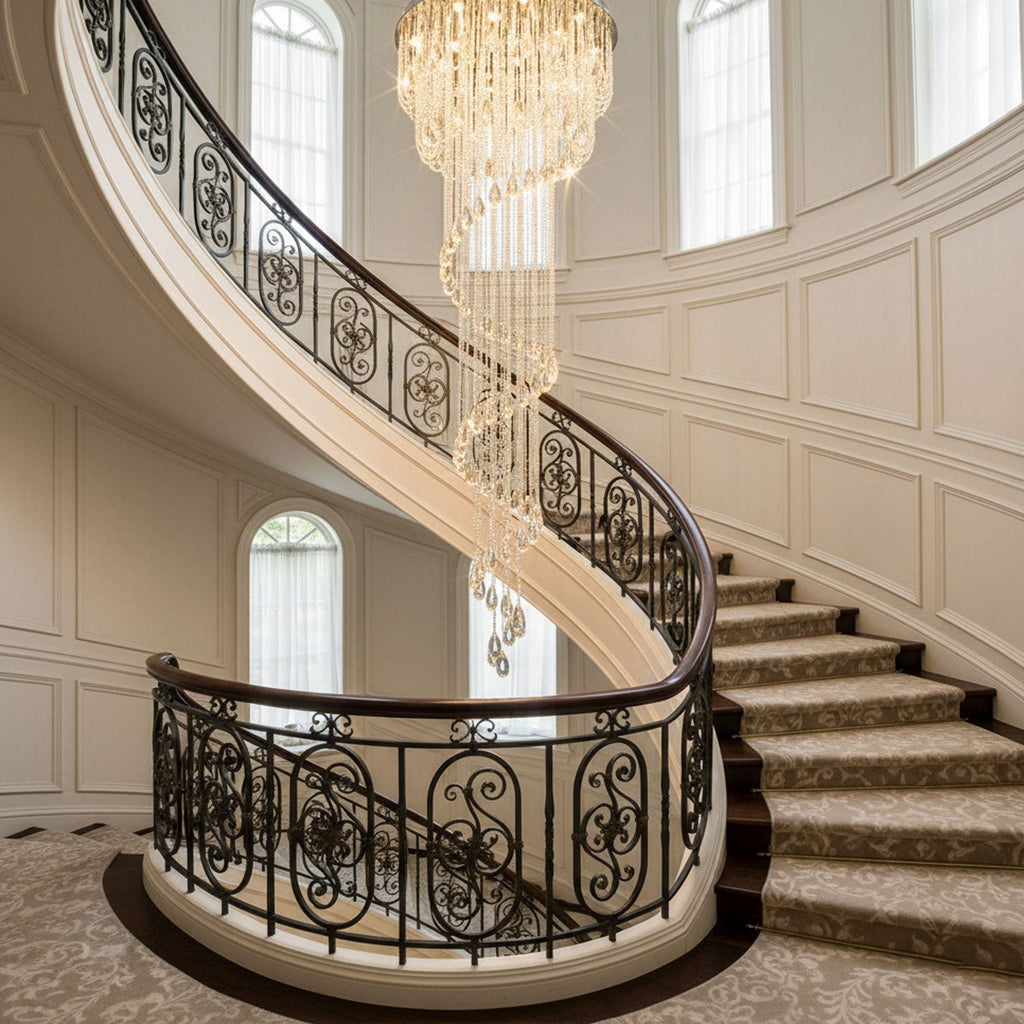 Luminara Spiral Crystal Chandelier