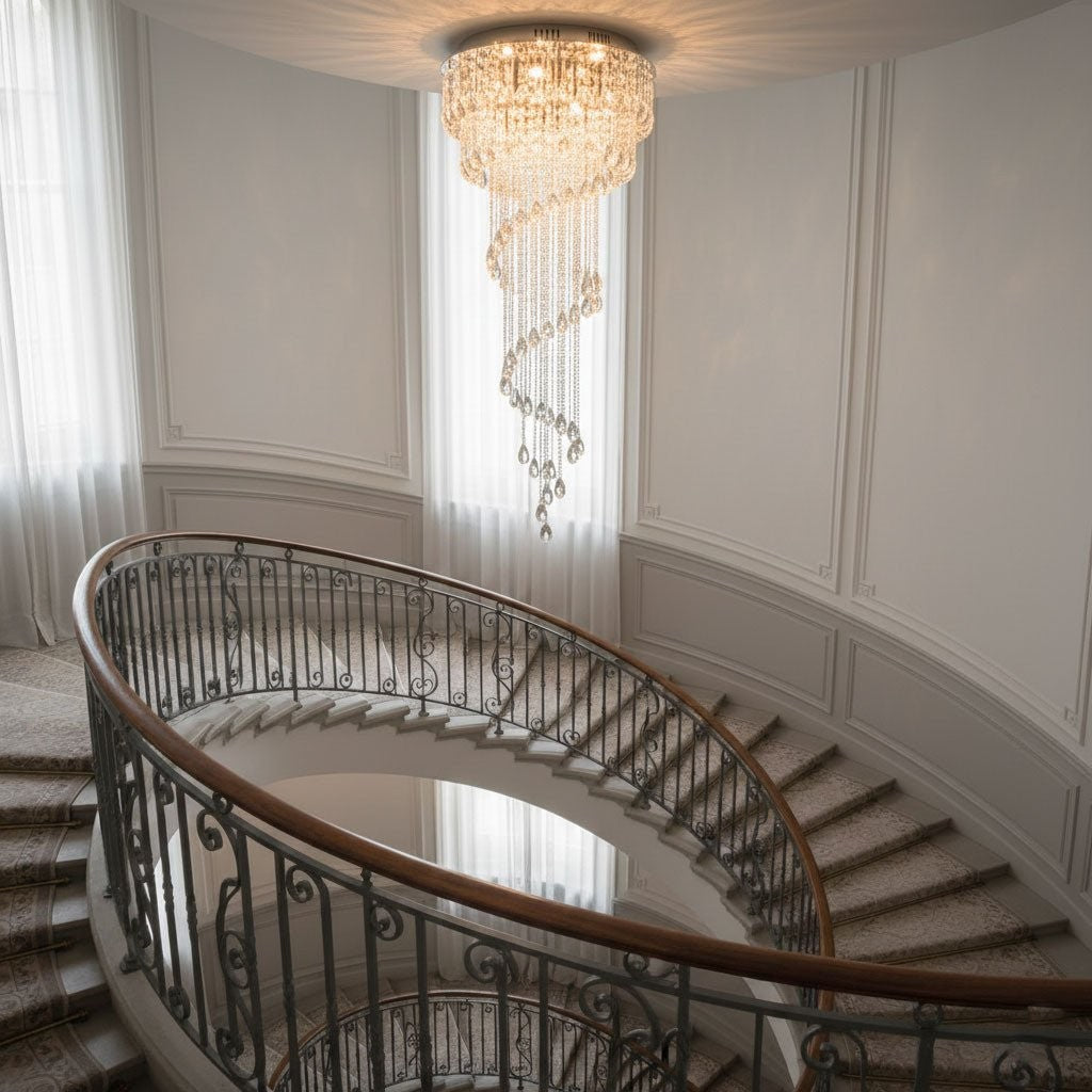 Luminara Spiral Crystal Chandelier