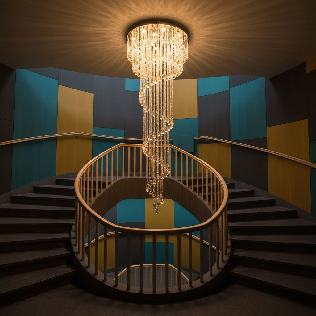 Luminara Spiral Crystal Chandelier