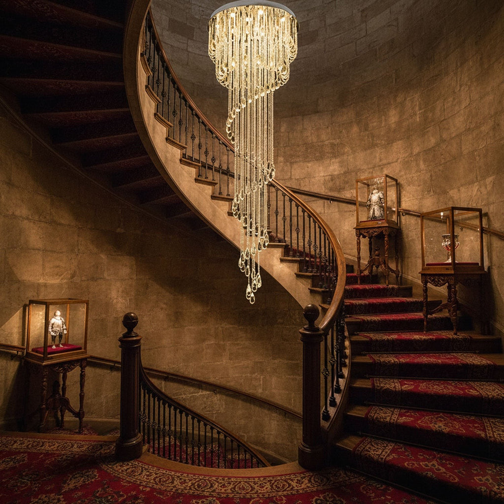 Luminara Spiral Crystal Chandelier