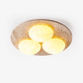 Lunara Travertine Orb Ceiling Light