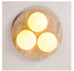 Lunara Travertine Orb Ceiling Light
