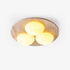 Lunara Travertine Orb Ceiling Light