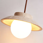 Luneva Travertine Orb Pendant