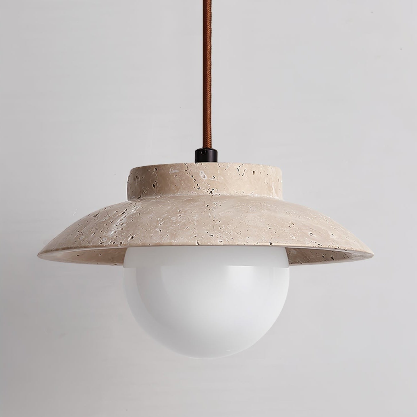 Luneva Travertine Orb Pendant
