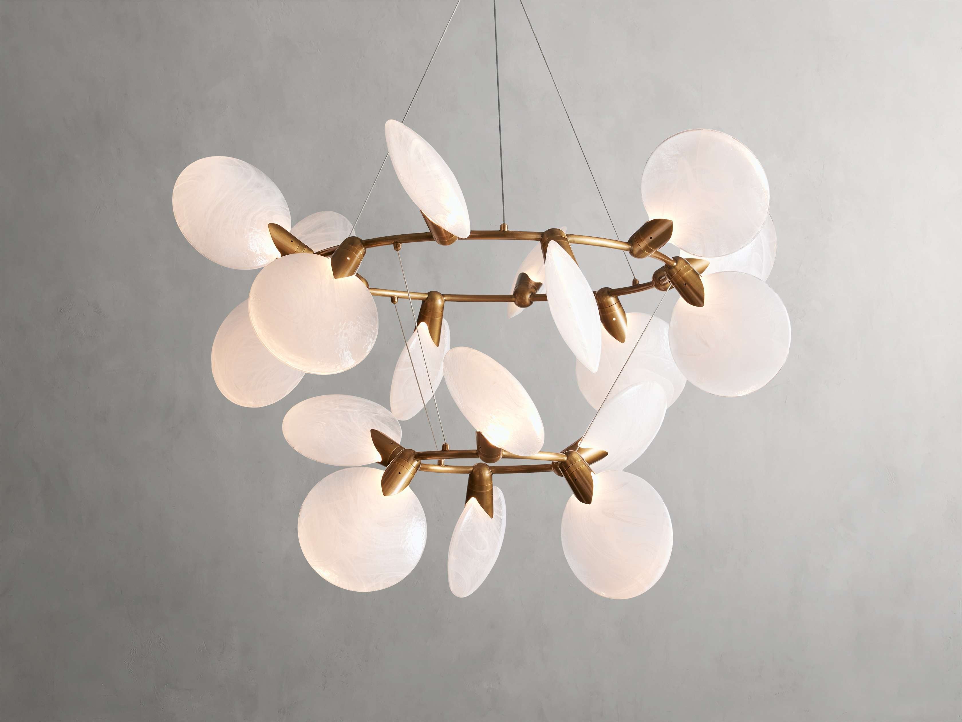 Lysera Petal Glass Statement Chandelier