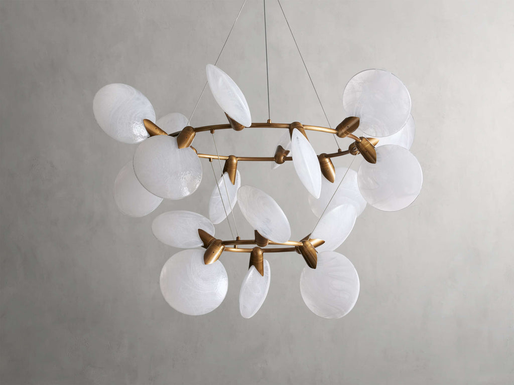 Lysera Petal Glass Statement Chandelier