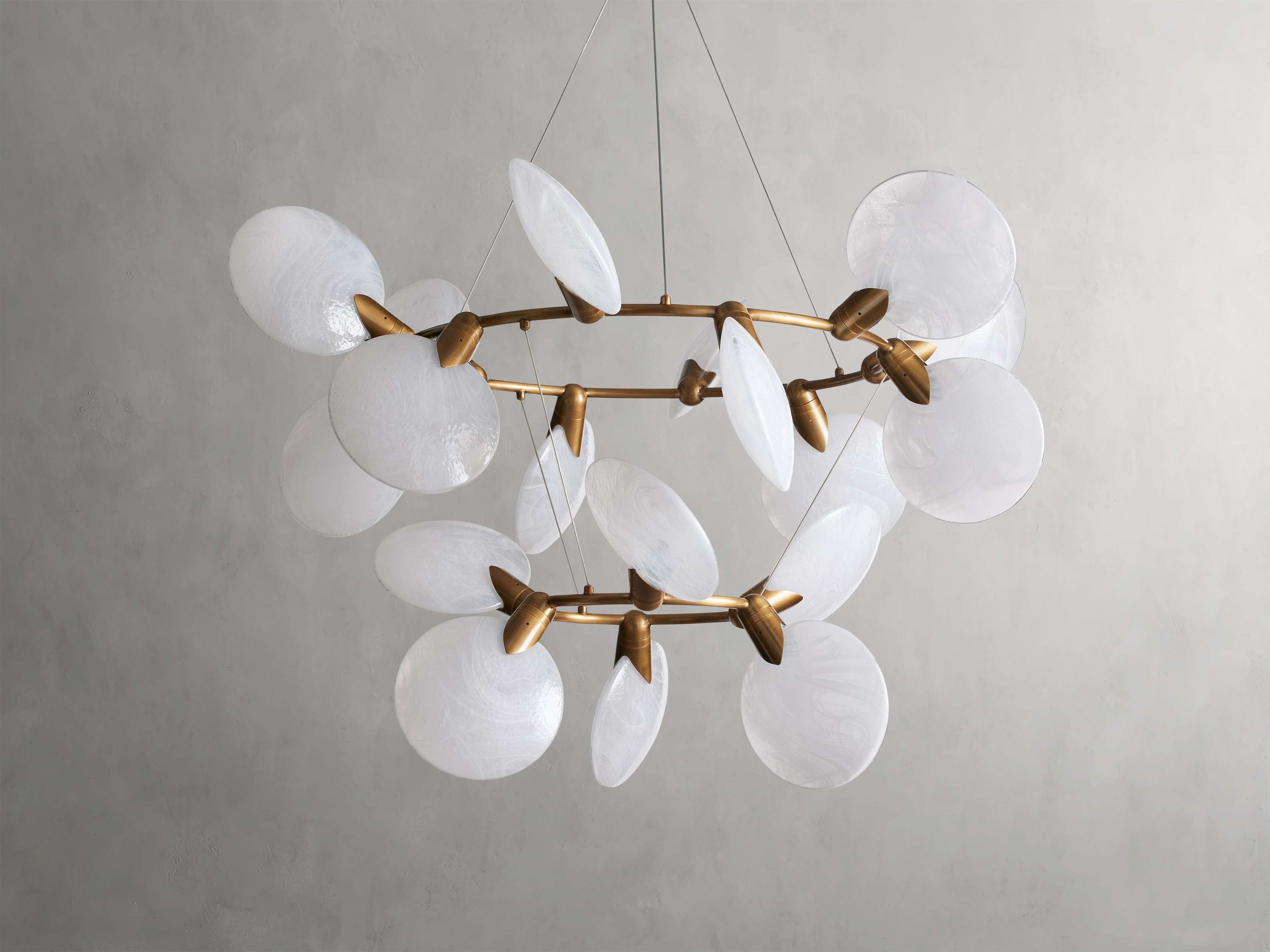 Lysera Petal Glass Statement Chandelier