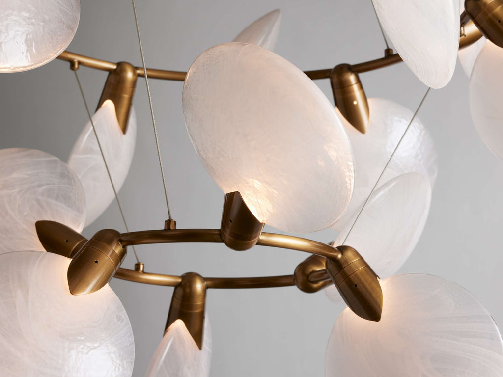 Lysera Petal Glass Statement Chandelier