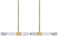 Mamadim LED 3CCT 4-Light 49" 2"x2" Carved Crystals Brass Lin