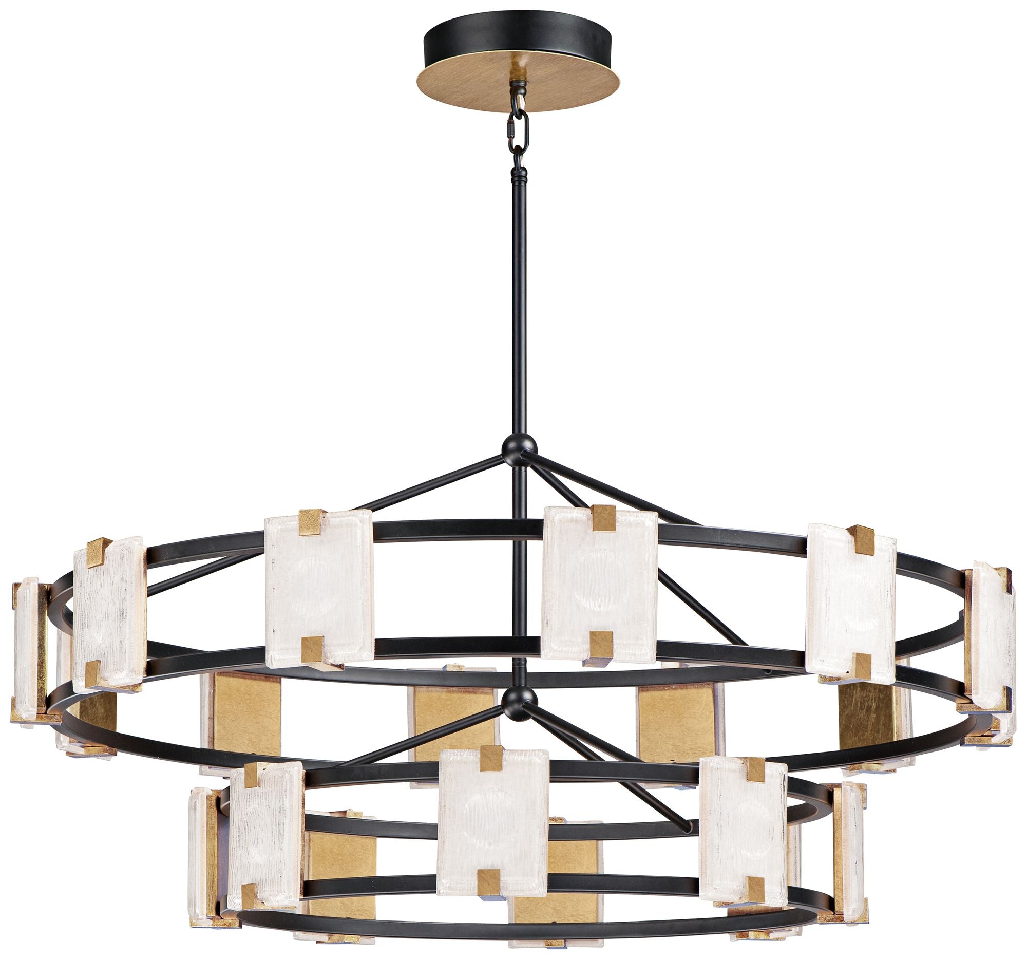 Maxim Radiant 41 3/4"W Black Gold 20-Light LED Chandelier