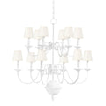 Windsor 12-Light Chandelier in White Plaster by Mark D. Sikes 38L x 38W x 39H