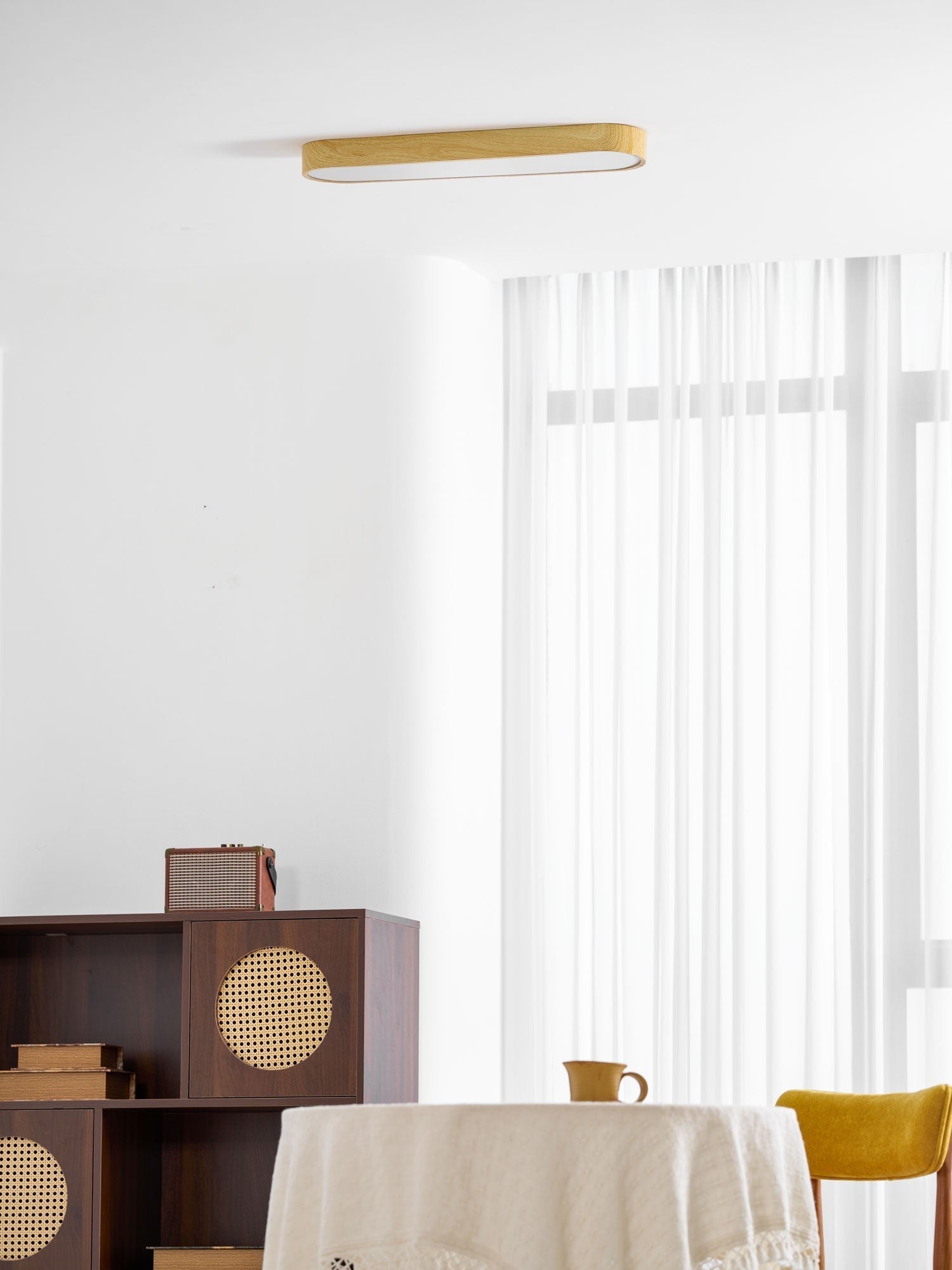 Mila Wood Flush Mount Ceiling Light