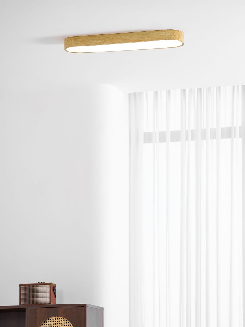 Mila Wood Flush Mount Ceiling Light