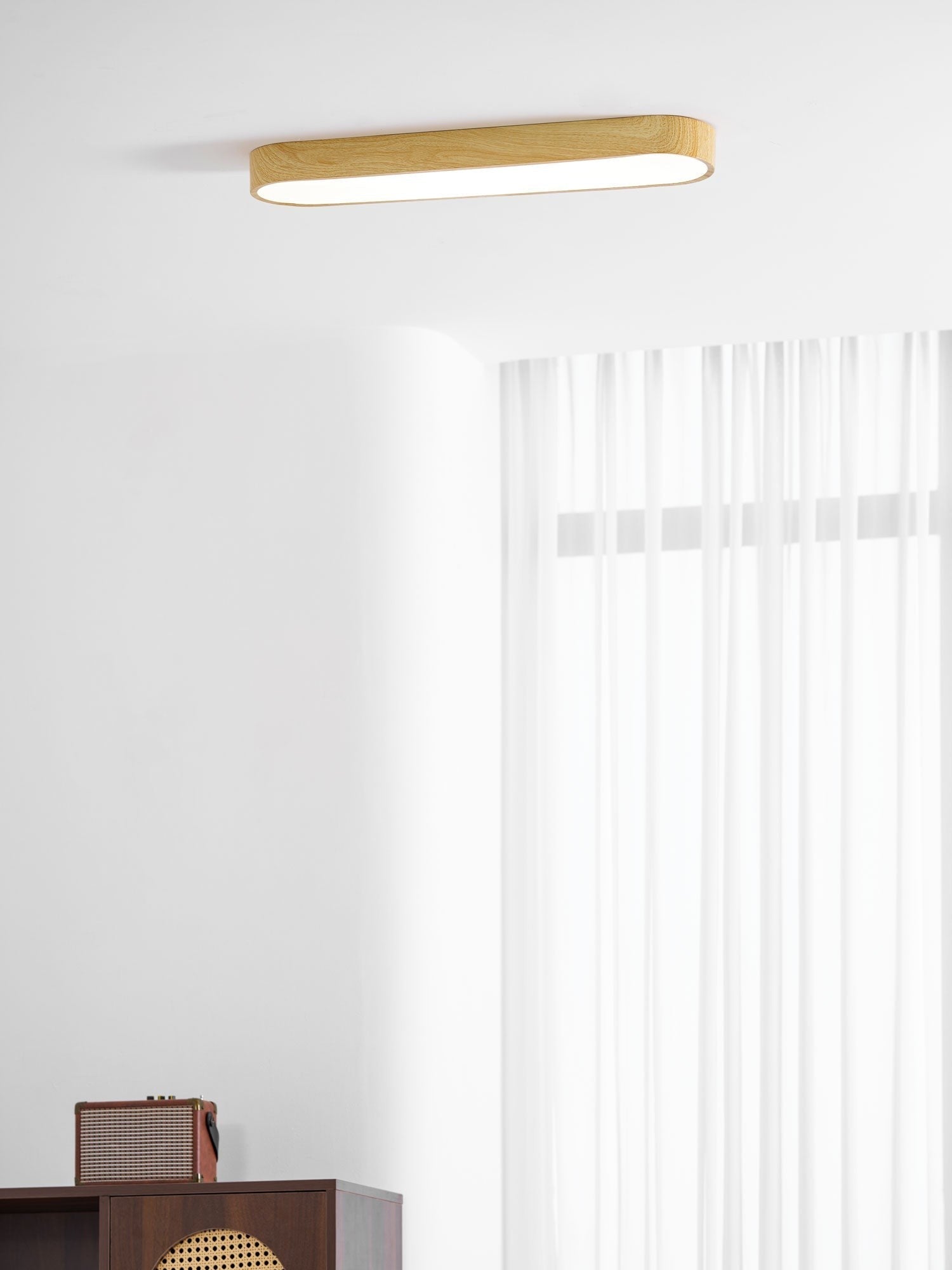 Mila Wood Flush Mount Ceiling Light