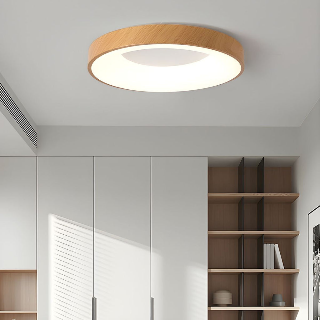 Mila Wood Flush Mount Ceiling Light