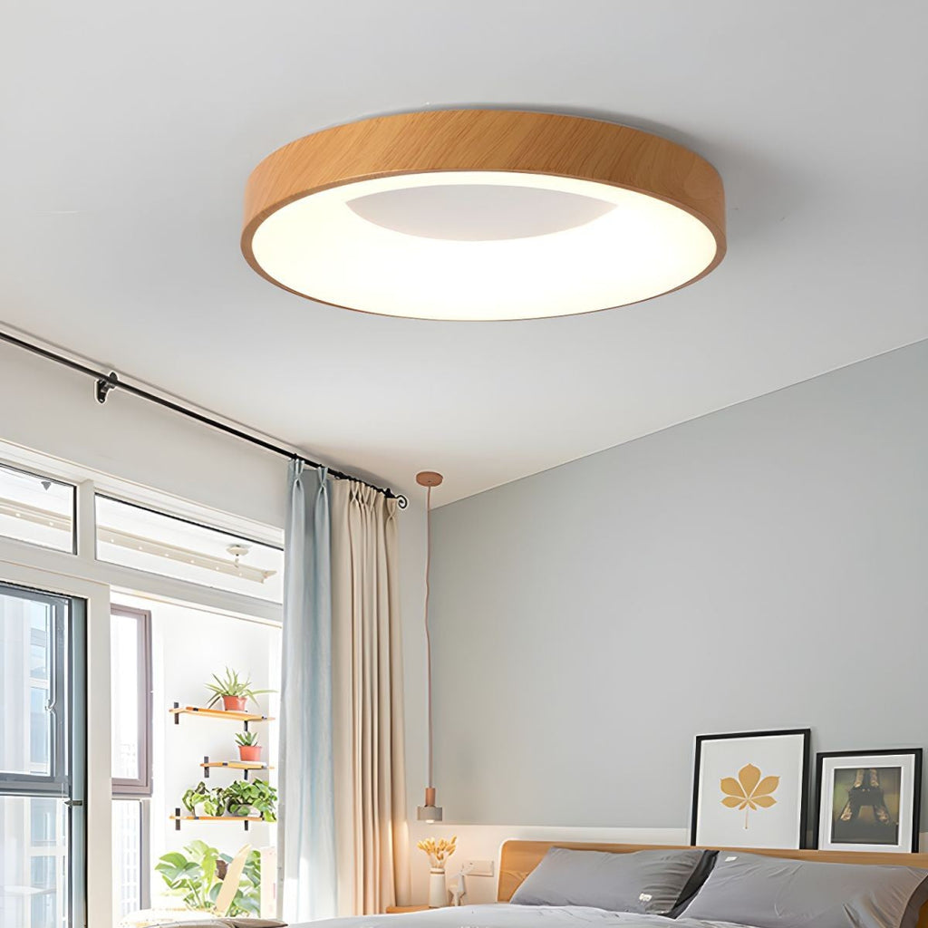 Mila Wood Flush Mount Ceiling Light